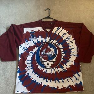Grateful Dead Colorado Avalanche Jersey Tie Dye 65